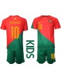 Otroški Nogometna dresi replika Portugalska Bernardo Silva #10 Domači SP 2022 Kratek rokav (+ hlače)